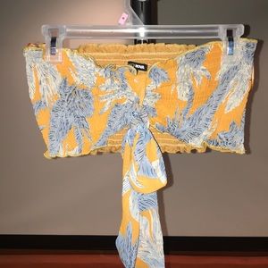 2 piece pants printed set halter top wideleg pants